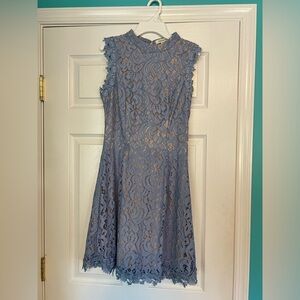 Francesca’s Periwinkle Lace Overlay Dress • Used • Size: medium